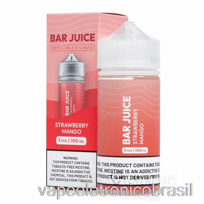 Vape Eletrônico Manga Morango - Suco Em Barra - 100ml 6mg